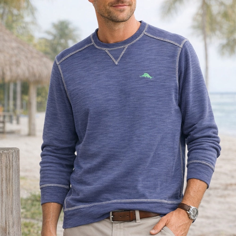 Tommy Bahama Long Sleeve Crewneck Sweatshirt –‎ 100% Cotton | Size M/L